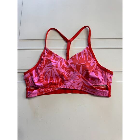 Victorias Secret Medium Pink Floral Cutout Ultimate Lightly Lined Wrap Bikini - Picture 1 of 4